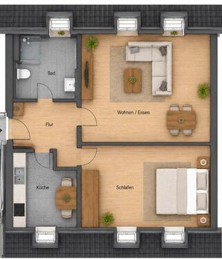 Foto - Erstbezug nach Renovierung – Moderne 2-Zi-Whg mit Balkon 55m²