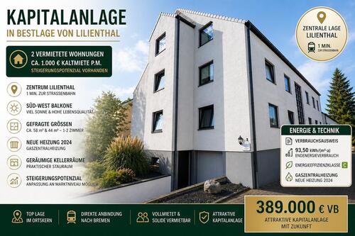 Foto - 2 vermietete Wohnungen im Zentrum von Lilienthal