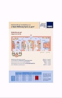 Foto - 2 Raumwohnung , möbliert + WG geeignet