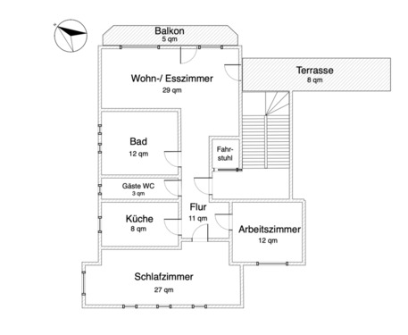 Foto - 3 Zimmer Erdgeschoßwohnung zur Miete in Sangerhausen