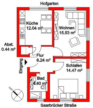 Foto - Etagenwohnung in Wilhelmshaven zur Miete