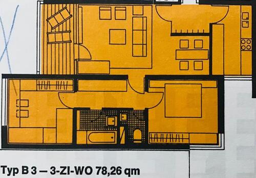 Foto - 3 ZI-WO mit Balkon im 2. OG u. TG-Stellpl. in Karlruhe-Beiertheim