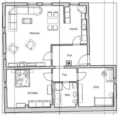 Foto - 3 Zimmer Etagenwohnung zur Miete in Freiberg
