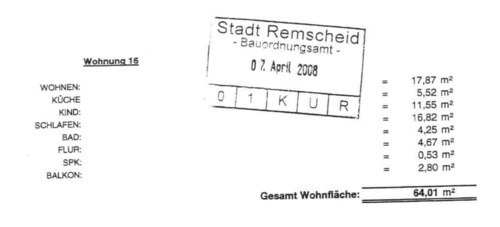 Foto - 3 Zimmer Etagenwohnung zum Kaufen in Remscheid