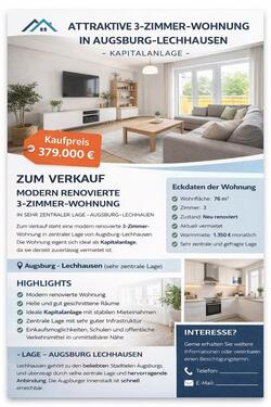Foto - Wohnung zu verkaufen - 3 Zimmer Neu Renoviert