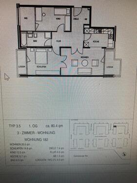 Foto - 3 Zimmerwohnung, 80,4, Nähe Ostkreuz, Balkon