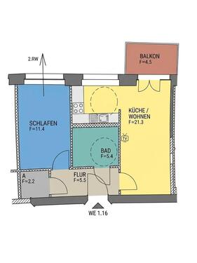 Foto - 2 Zimmer Etagenwohnung zur Miete in Berlin