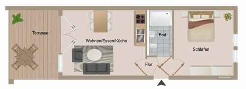 Foto - 2-Zimmer Wohnung im EG mit Terrasse - Erstbezug (Heidelsheim)