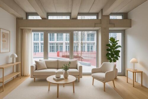 Foto - Perfekt als WG: 3,5 Zimmer auf zwei Ebenen mit viel Raum, Einbauküche und Terrasse