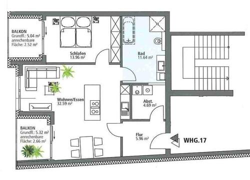 Foto - 2 Zimmer Etagenwohnung zur Miete in Minden