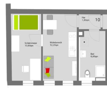 Foto - 2 Zimmer Etagenwohnung in Nürnberg