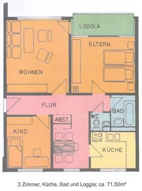 Foto - 3 Zimmer Etagenwohnung zur Miete in Kassel