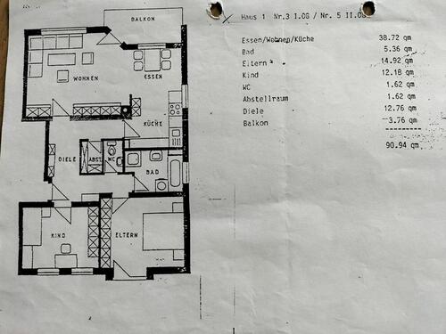 Foto - Sonnige 3-Zimmer-Wohng., 90qm, in Nördlingen, Wagga-Wagga-Str. 36