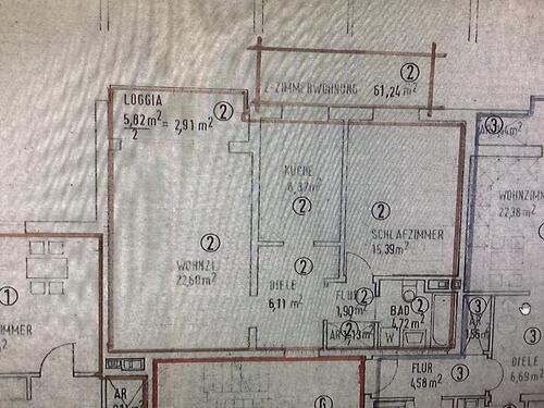 Foto - Mietwohnung - 420,00&nbsp;EUR Kaltmiete, ca.&nbsp; 61,00&nbsp;m&sup2;