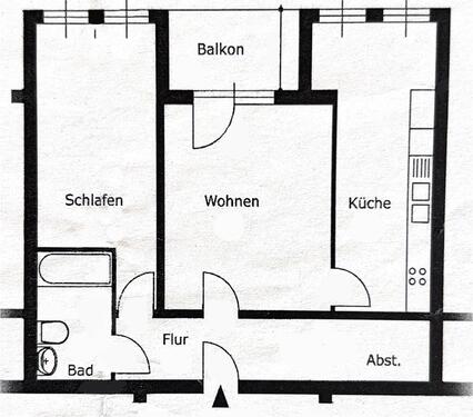 Foto - PROVISIONSFREI Barrierefrei 2 Zimmer-Wohnung mit Balkon