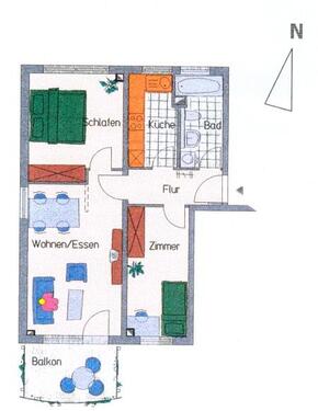 Foto - Dachgeschoßwohnung in Chemnitz zur Miete