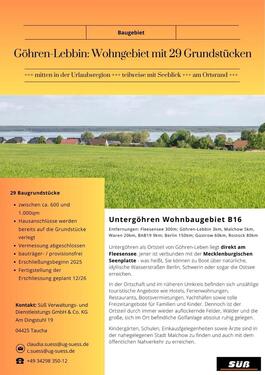 Foto - Wohnbaugrundstücke in 17213 Untergöhren