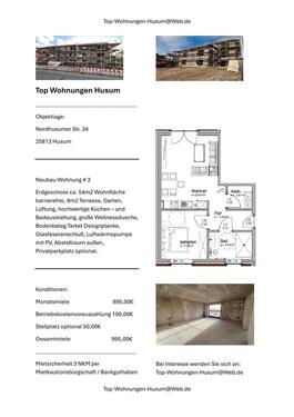 Foto - 2 Zimmer Erdgeschoßwohnung zur Miete in Husum