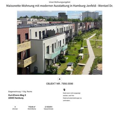 Foto - Maisonette-Wohnung mit moderner Ausstattung in Hamburg-Jenfeld
