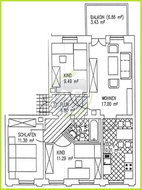 Foto - 4 Zimmer Etagenwohnung zur Miete in Zwickau