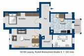 Foto - 2 Zimmer Etagenwohnung zur Miete in Leipzig