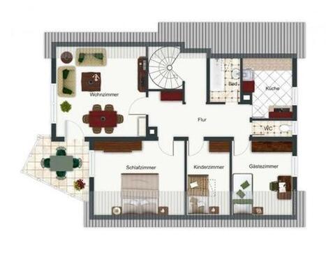 Foto - Dachgeschosswohnung mit Balkon in Waldburg zu vermieten