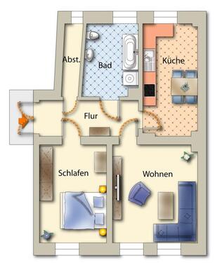 Foto - 2 Zimmer Erdgeschoßwohnung zur Miete in Freiberg