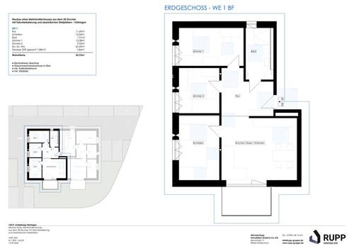 Foto - 3 Zimmer Etagenwohnung zur Miete in Vöhringen
