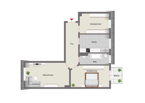 Foto - 3 Zimmer Etagenwohnung zur Miete in Hannover