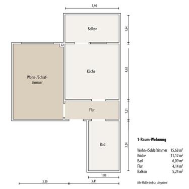 Foto - Etagenwohnung zur Miete in Gera