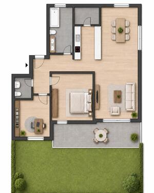Foto - Moderne Neubau-QNG-Wohnung mit ca. 100 m² Privatgarten