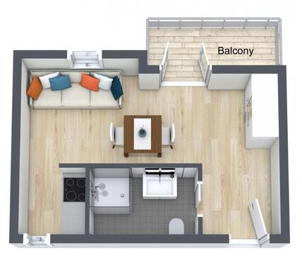 Foto - 1 Zimmer Etagenwohnung in Talheim