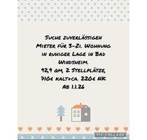 3 Zimmer Wohnung Bad Windsheim zu vermieten Niedrigenergiehaus