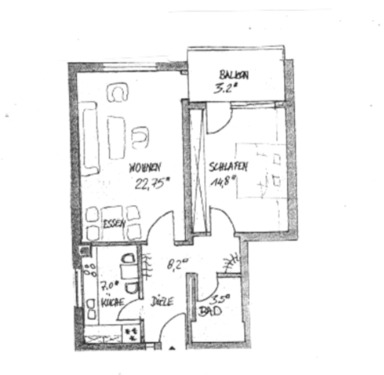 Foto - 1 Zimmer Etagenwohnung zur Miete in Idstein