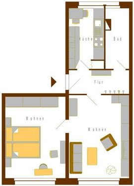 Foto - 2 Zimmer Etagenwohnung zur Miete in Schwedt (Oder)