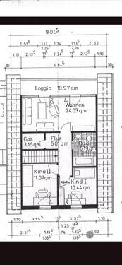 Foto - Dachgeschoss Wohnung - 525,00&nbsp;EUR Kaltmiete, ca.&nbsp; 52,00&nbsp;m&sup2;