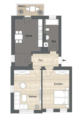 Foto - 2 Zimmer Etagenwohnung zur Miete in Dresden