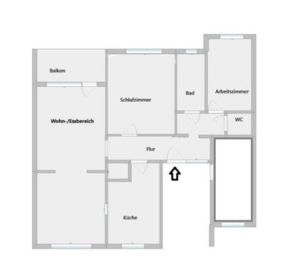 Foto - Wir vermieten helle 3,5-Zi-Wohnung Balkon 1. OG, 80m² in HP