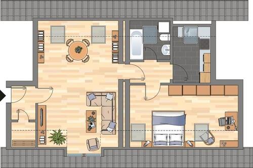Foto - 2 Zimmer Dachgeschoßwohnung zur Miete in Herne