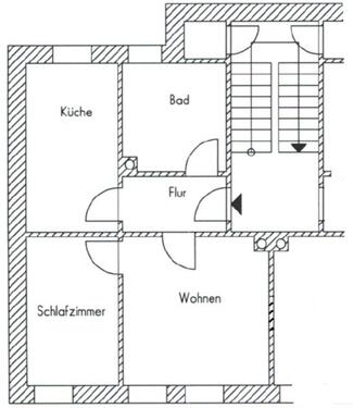 Foto - 2 Zimmer Etagenwohnung zur Miete in Gotha