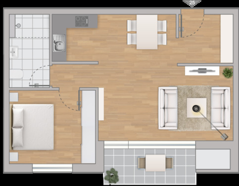 Foto - Exclusive 2 Zimmer Wohnung in Neubau mit Balkon