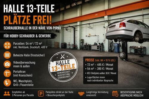 Foto - Schrauberhalle Werkstattplatz Pirna – auch Gewerbe
