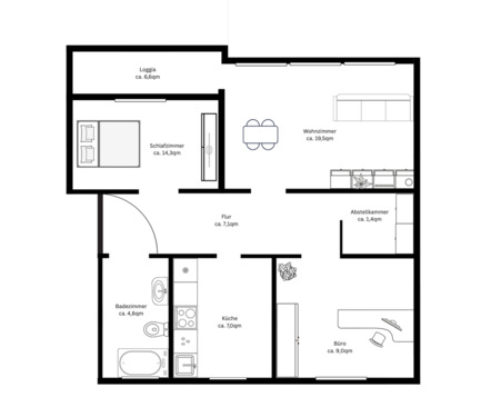 Foto - 3 Zimmer Etagenwohnung in Munster