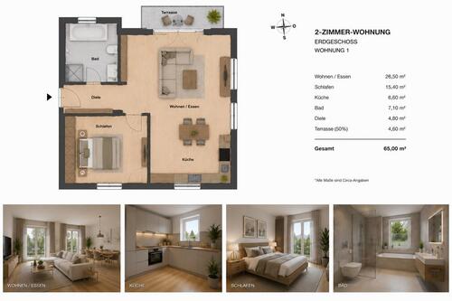 Foto - 2 Zimmer Erdgeschoßwohnung zum Kaufen in Garching an der Alz