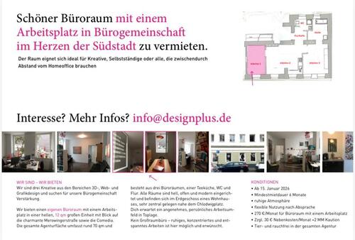 Foto - Büroraum in Kölner Südstadt zu vermieten