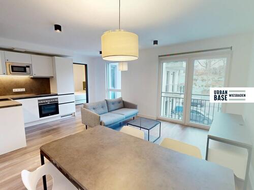 Foto - URBAN BASE: Vollmöbliertes 2-Zimmer-Apartment mit EBK, ALL-IN-MIETE, UVM. im Wiesbadener Stadtzentrum