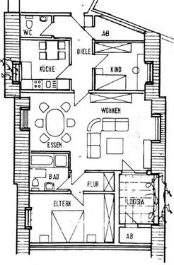 Foto - Wohnen über den Dächern von Meppen im Stadtkern - 3 Zimmer mit Loggia