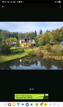 Foto - Pachtgarten Teiche Garten mit Hütte Gartenhütte Wochenendhaus