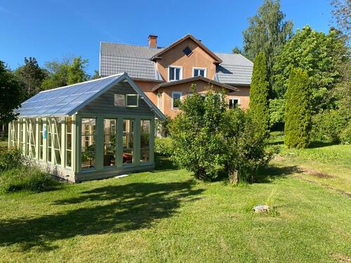 Foto - Großes Einfamilienhaus (Südschweden) mit GartenGewächshaus
