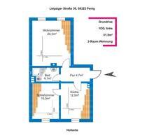 2-Raum Wohnung, von privat, niedrige Nebenkosten - Penig